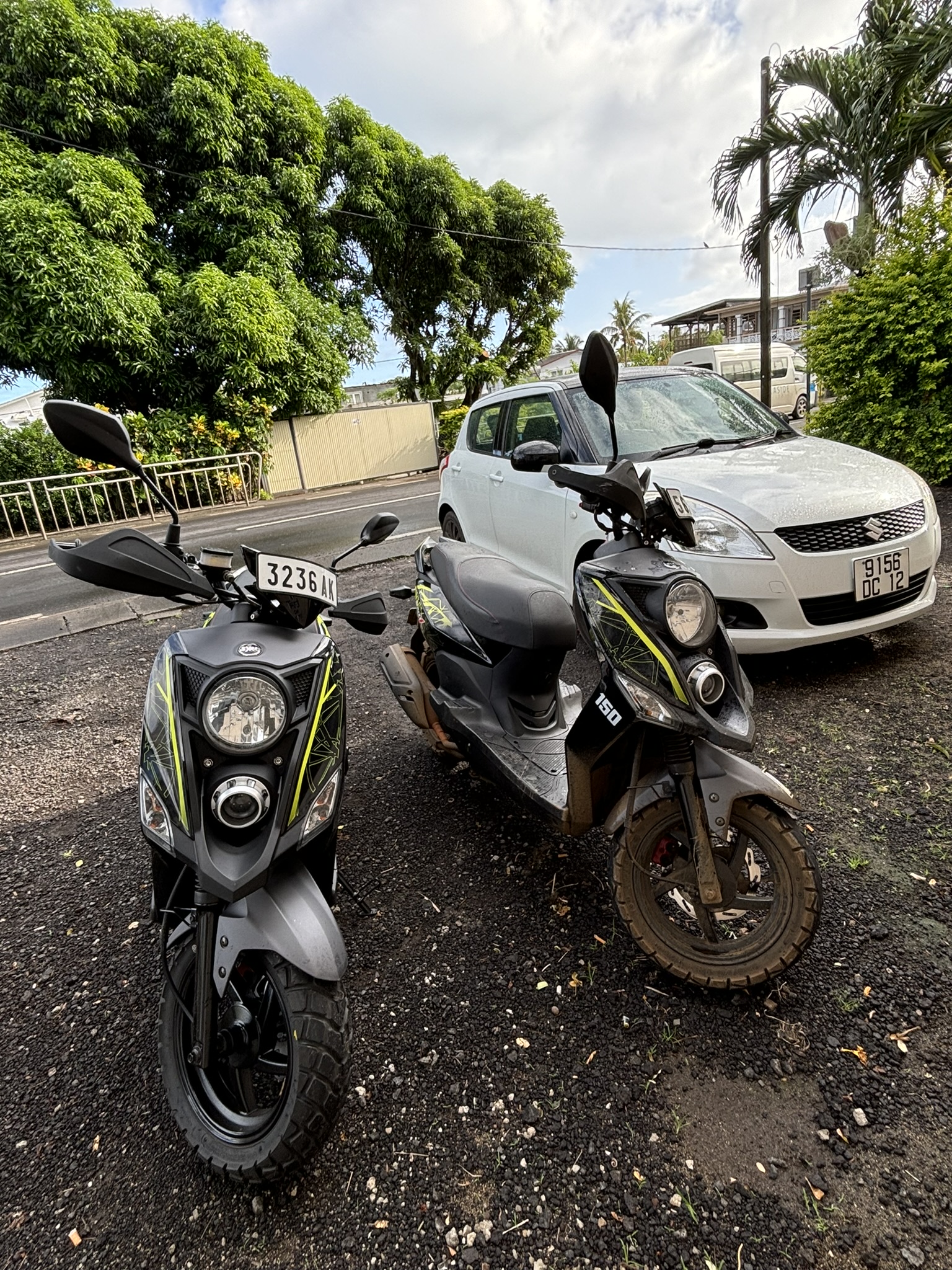 Two Scooters together, Scooter Rental Mauritius